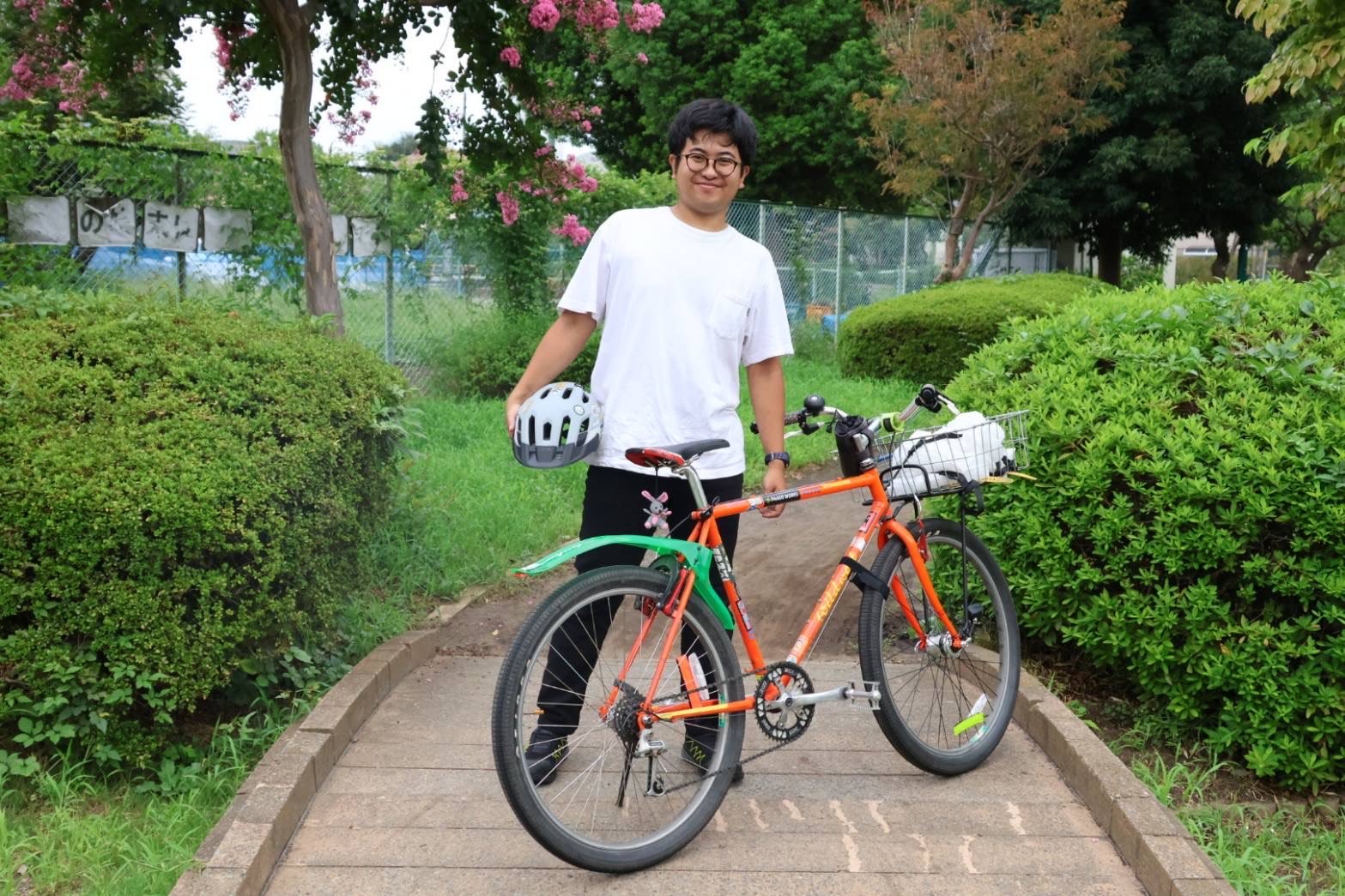 自転車通勤スタイル秋の装い