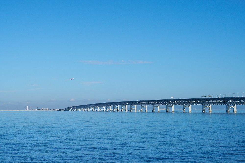 関空連絡橋を間近に心地よい海風の中を走る泉州里海サイクリング