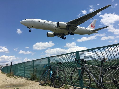 伊丹空港千里川土手までサイクリング