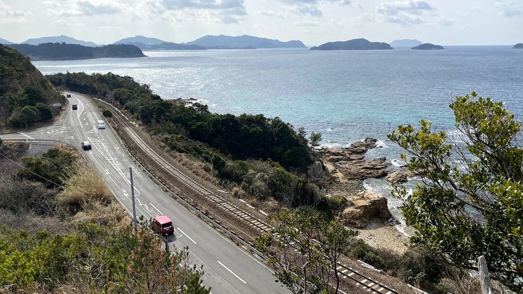 【山口県】名物瓦そばと絶景橋へ｜川棚温泉駅から角島大橋を目指す海風サイクリング４.jpg